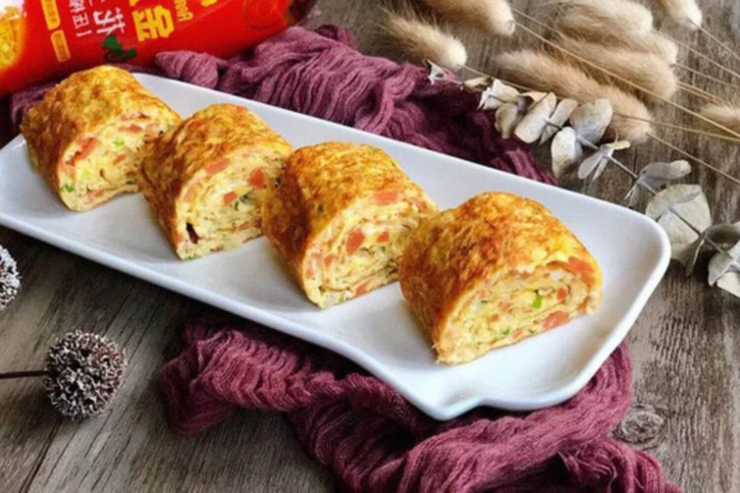 Trứng gà cuộn kiểu Hàn